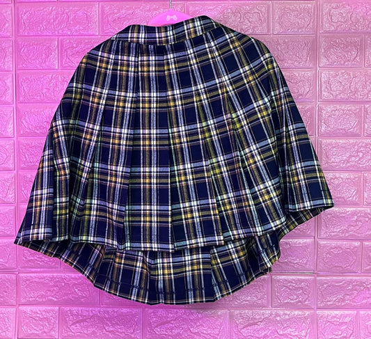 Falda a cuadros morada